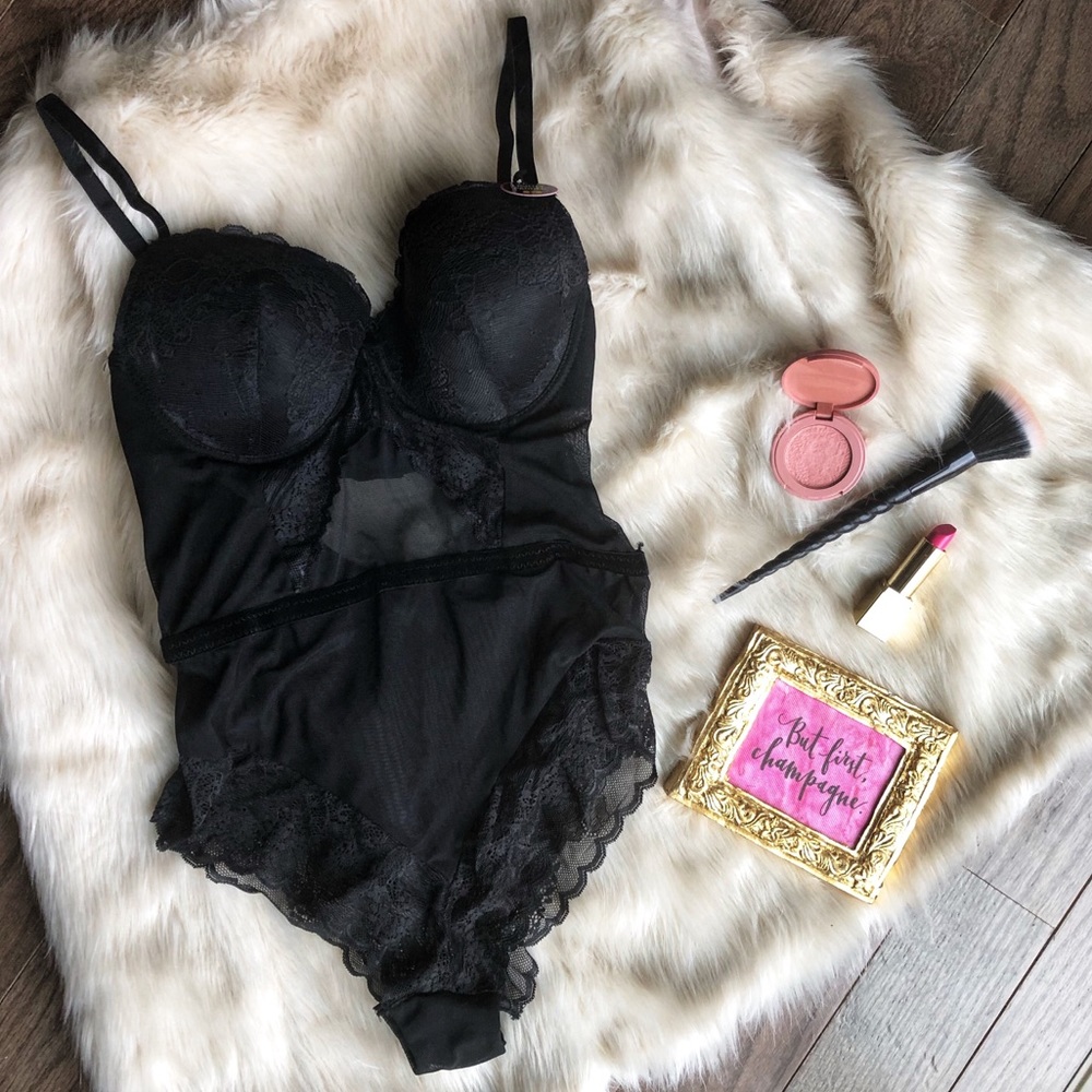 Black Lace Teddi- NWT